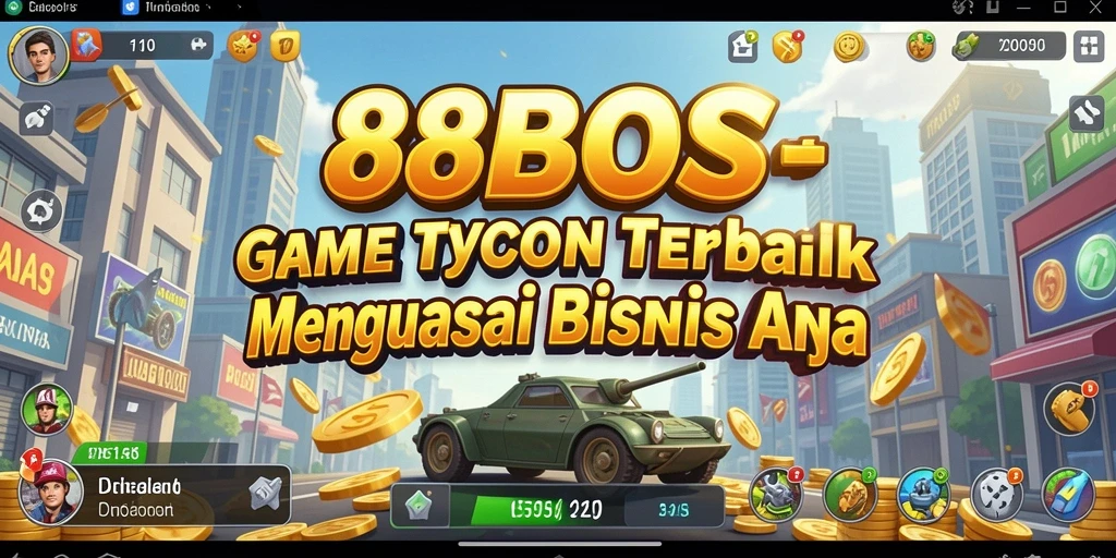 Tampilan gameplay <strong>88BOS</strong> dengan strategi pengelolaan bisnis yang menarik.