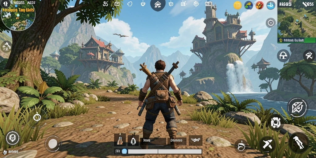 Menggambarkan gameplay ASG55 yang mendalam dalam dunia terbuka.