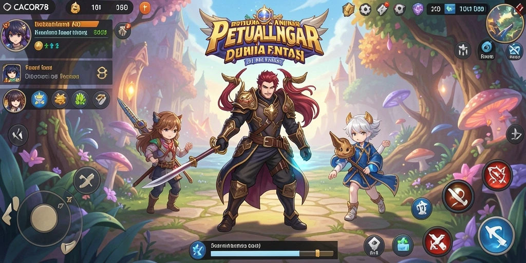 Tampilan gameplay seru dalam CACOR78 dengan karakter anime yang menarik.