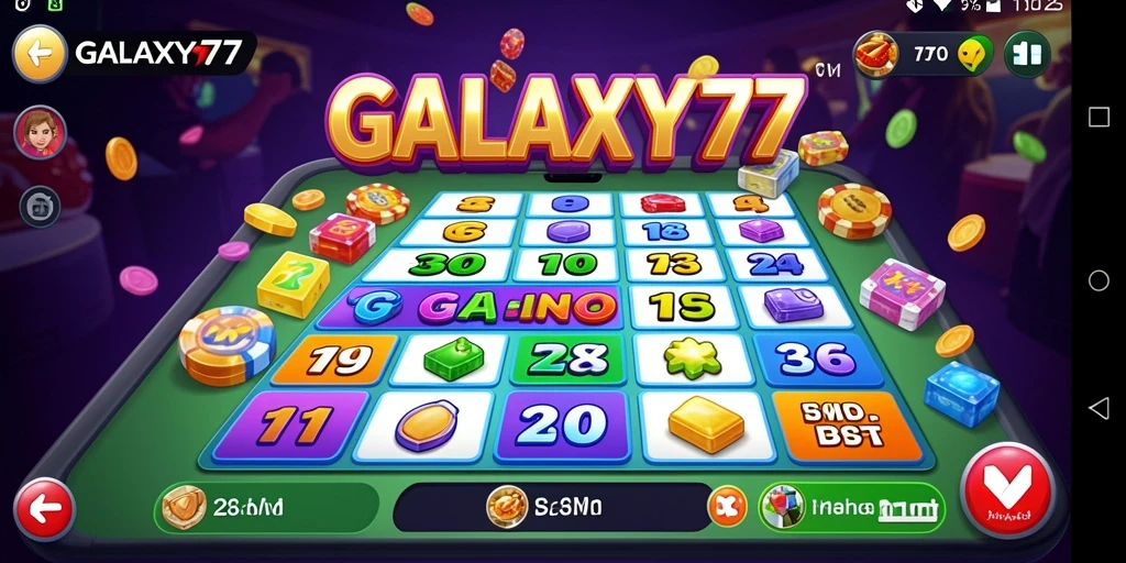 Screenshot gameplay menunjukkan keseruan bermain Bingo di GALAXY77.