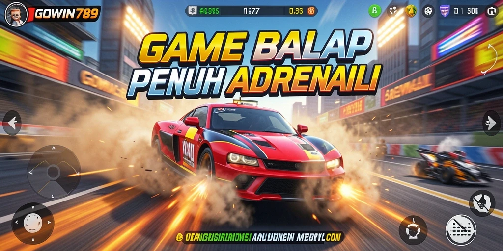 Gameplay balapan yang mendebarkan dan penuh aksi.