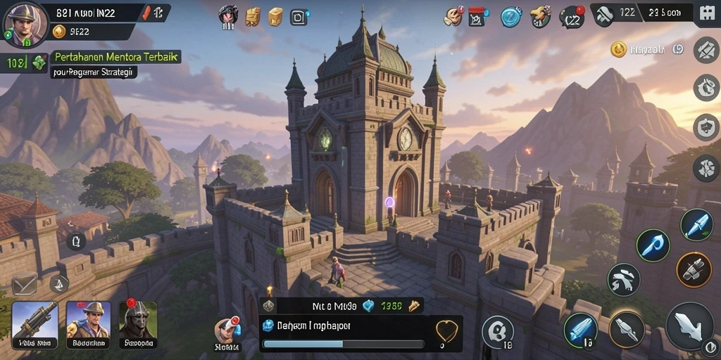 Tampilan gameplay seru dan strategi di IN22 Tower Defense.