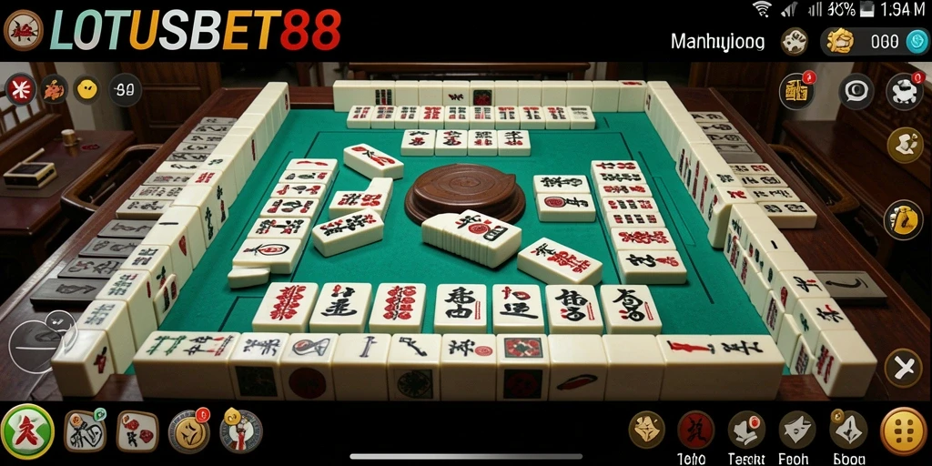 Gameplay Mahjong di LOTUSBET88 yang menantang dan menarik.