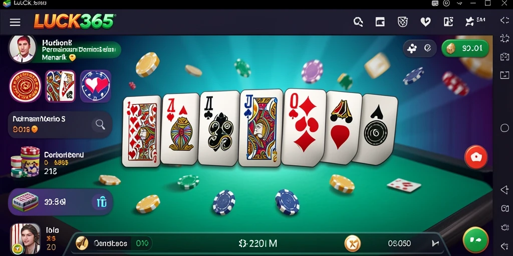 Tampilan gameplay LUCK365 yang menarik saat bermain Domino.