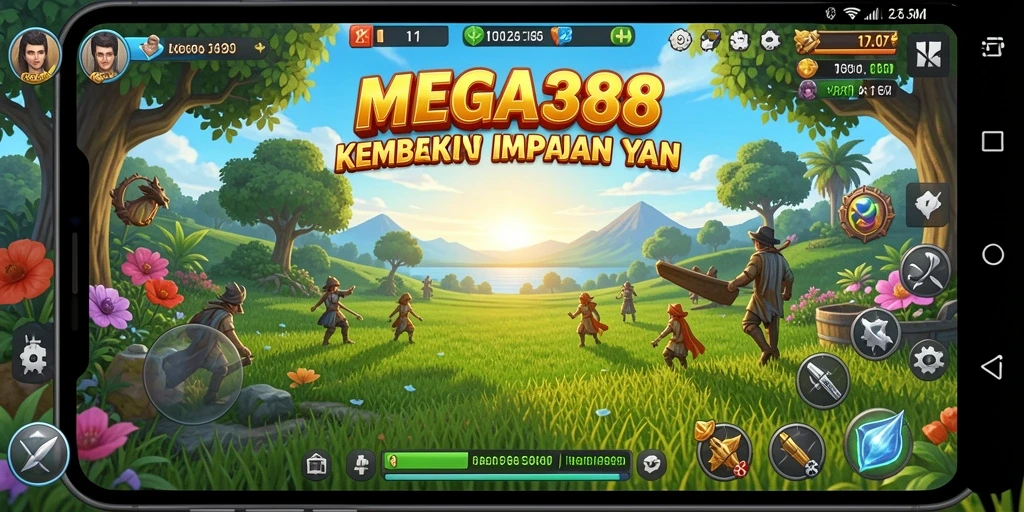 Tampilan gameplay menarik di ladang virtual dan aktivitas bertani.