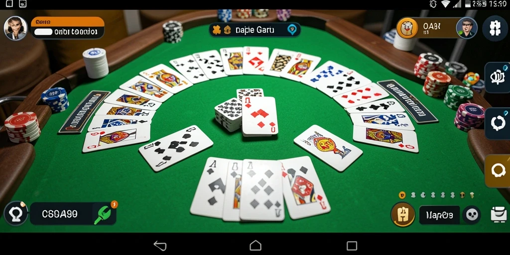 Tampilan gameplay seru OJA89 dalam bermain Gaple.