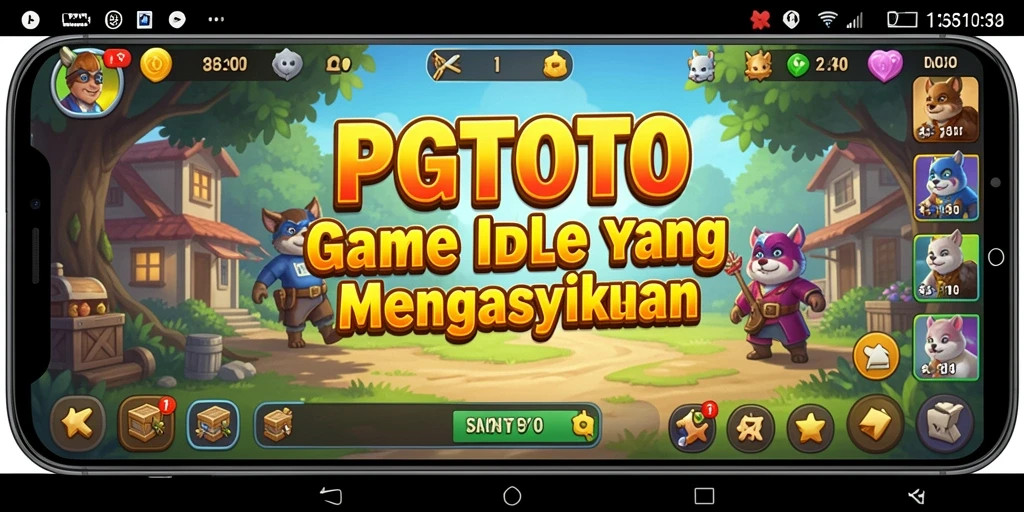 Tampilan gameplay PGTOTO yang menawan dengan mekanisme Idle.