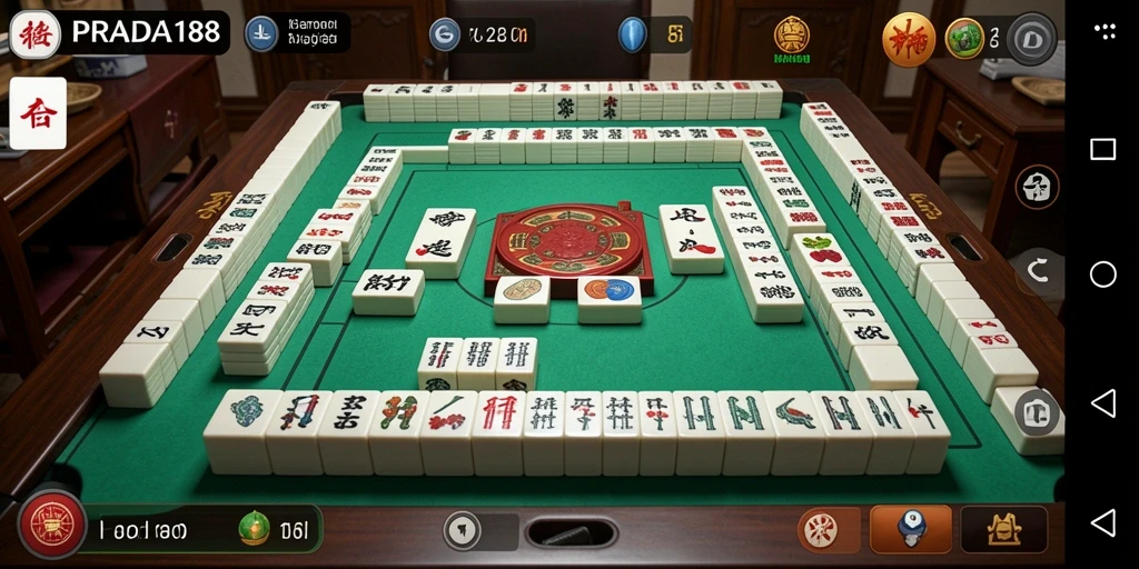 Tampilan gameplay Mahjong seru di PRADA188 yang penuh warna.