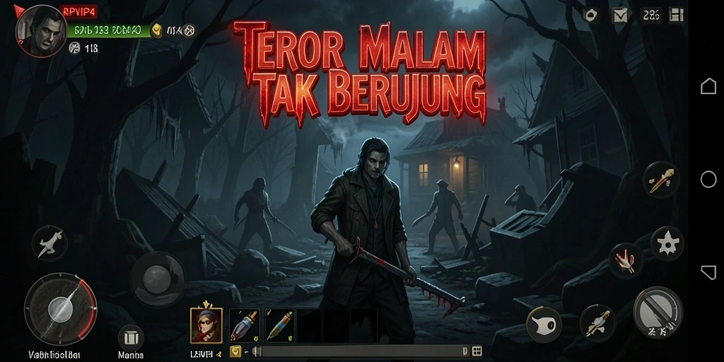 Tangkapan layar RPVIP4 menampilkan momen menegangkan saat menjelajahi lokasi angker.
