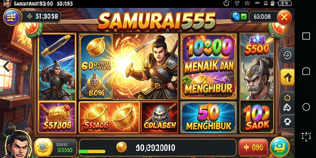 Screenshot SAMURAI555 menampilkan gameplay Slot yang seru dan menarik.