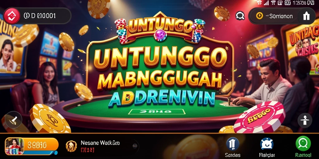 Screenshot UNTUNGGO menampilkan gameplay Kasino yang seru dan interaktif.