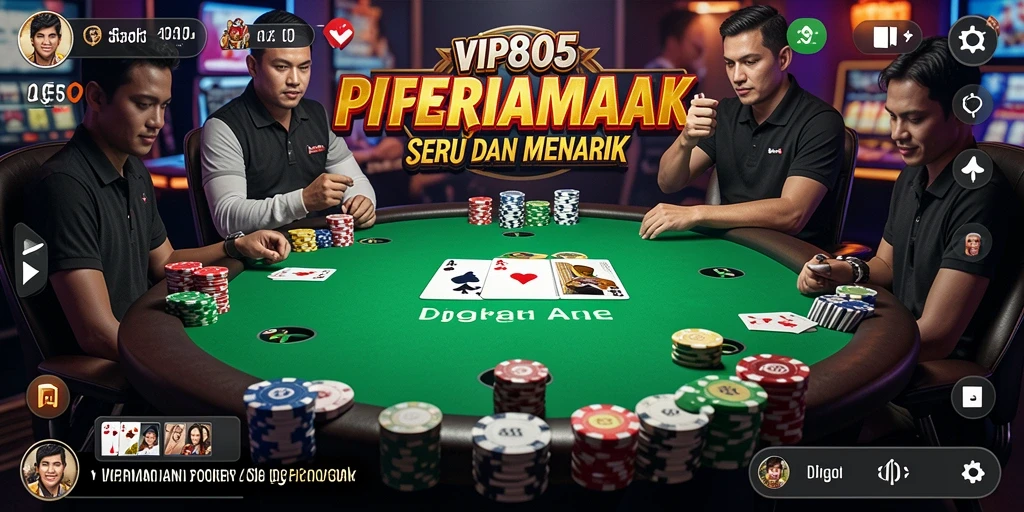 Tangkapan layar VIP805 menampilkan gameplay Poker yang seru dan interaktif.