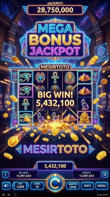 Screenshot tampilan utama aplikasi mesirtoto.